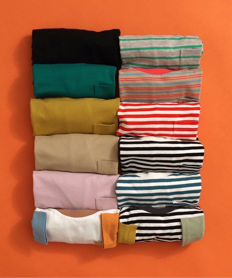 專屬 橫條紋和純色長袖T恤