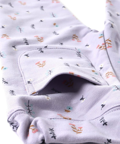 花卉圖案校服褲 七分褲