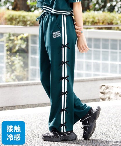 【ACTIVE】【冰感觸】【套裝】蝴蝶結直筒褲