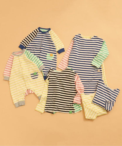 【連衣褲】瘋狂條紋工裝連體褲