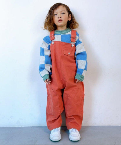 【連衣褲】 柚子蜜拼接連體褲