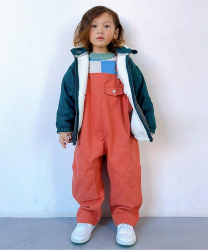 【連衣褲】 柚子蜜拼接連體褲