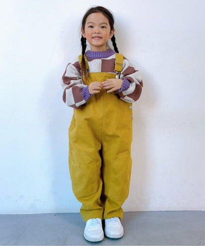 【連衣褲】 柚子蜜拼接連體褲