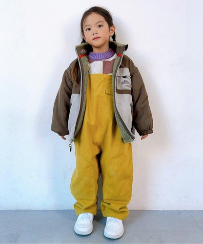 【連衣褲】 柚子蜜拼接連體褲