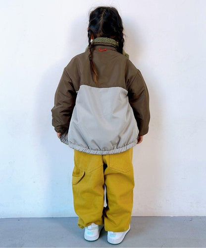 【連衣褲】 柚子蜜拼接連體褲