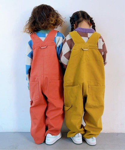 【連衣褲】 柚子蜜拼接連體褲