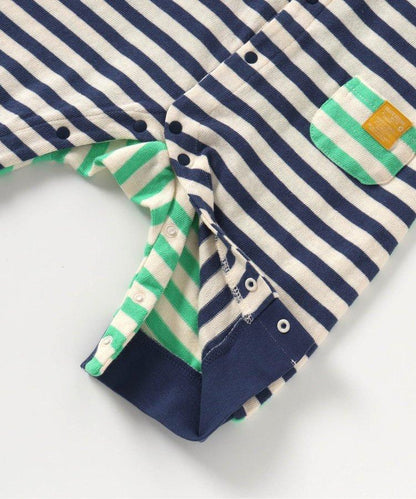 【連衣褲】瘋狂條紋工裝連體褲