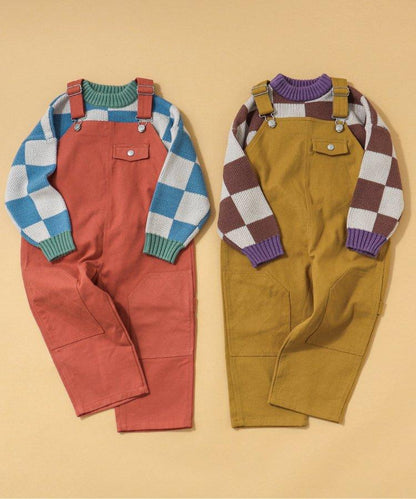 【連衣褲】 柚子蜜拼接連體褲