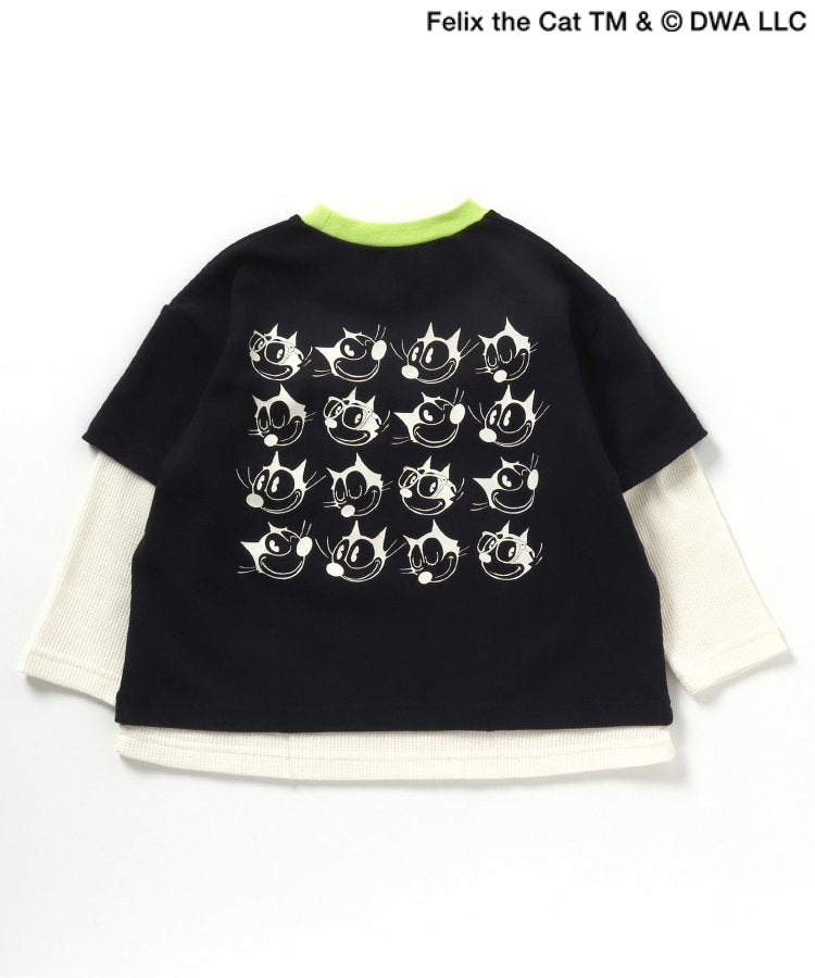 【菲利克斯貓】疊層風口袋T恤