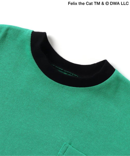 【菲利克斯貓】疊層風口袋T恤