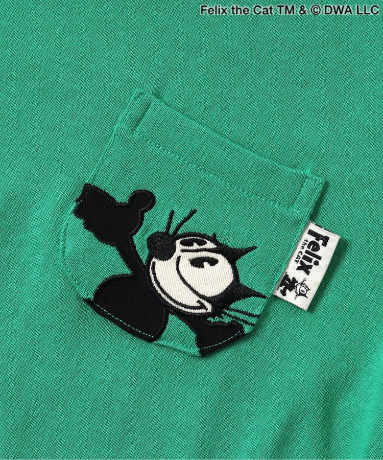 【菲利克斯貓】疊層風口袋T恤
