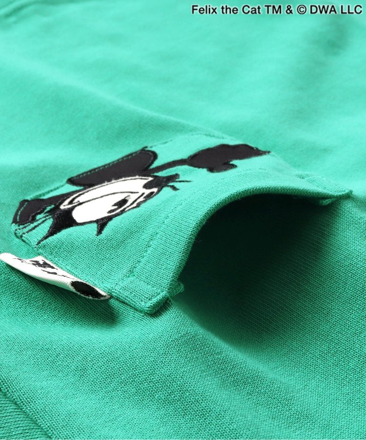 【菲利克斯貓】疊層風口袋T恤