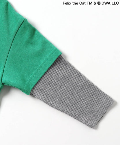 【菲利克斯貓】疊層風口袋T恤