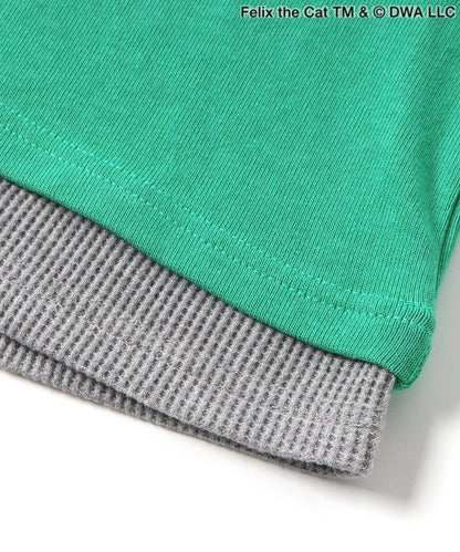 【菲利克斯貓】疊層風口袋T恤