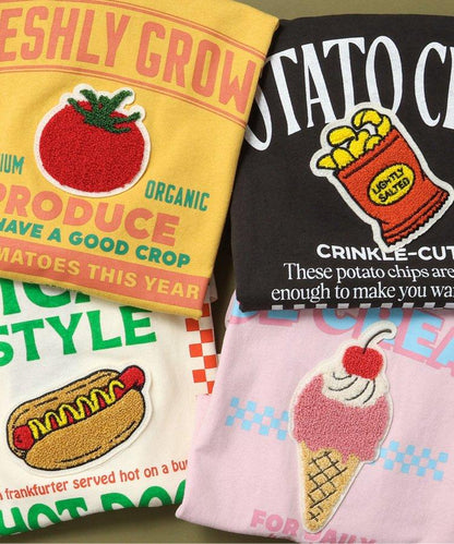 美式流行格子短袖T-shirt