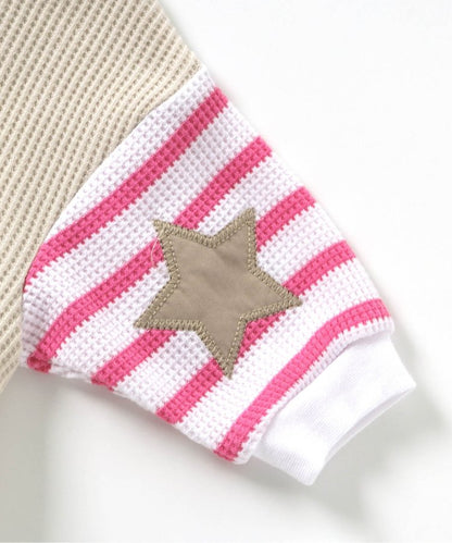 【連衣裙】星星圖案蜂窩針織連體衣