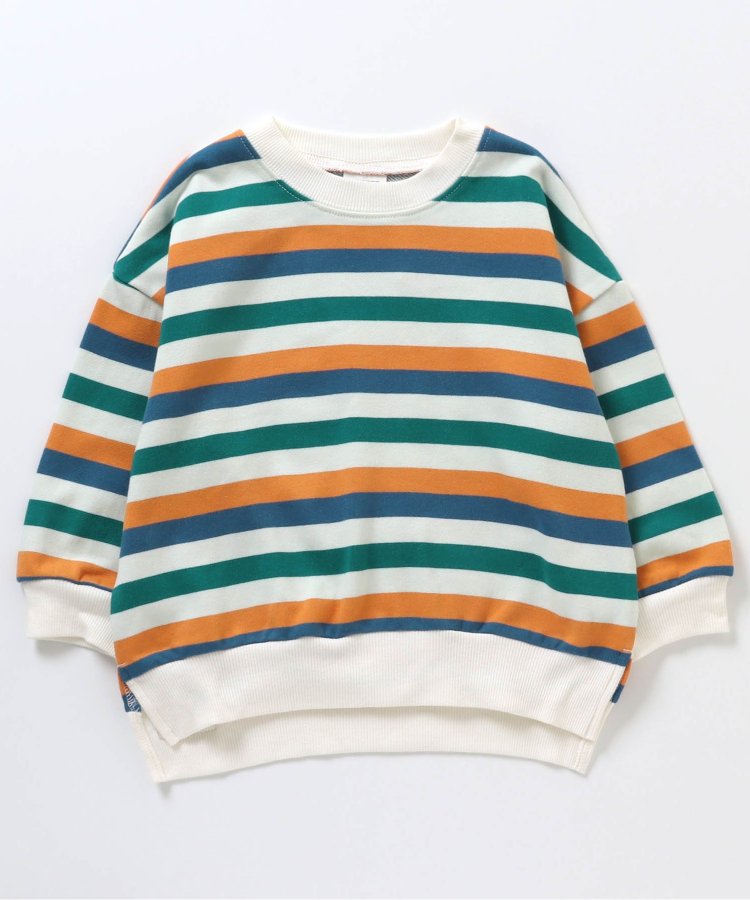 【連衣裙】多色條紋運動衫