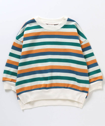 【連衣裙】多色條紋運動衫