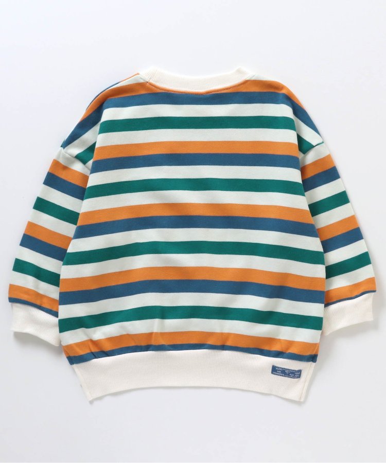 【連衣裙】多色條紋運動衫