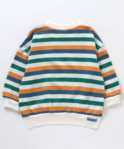 【連衣裙】多色條紋運動衫