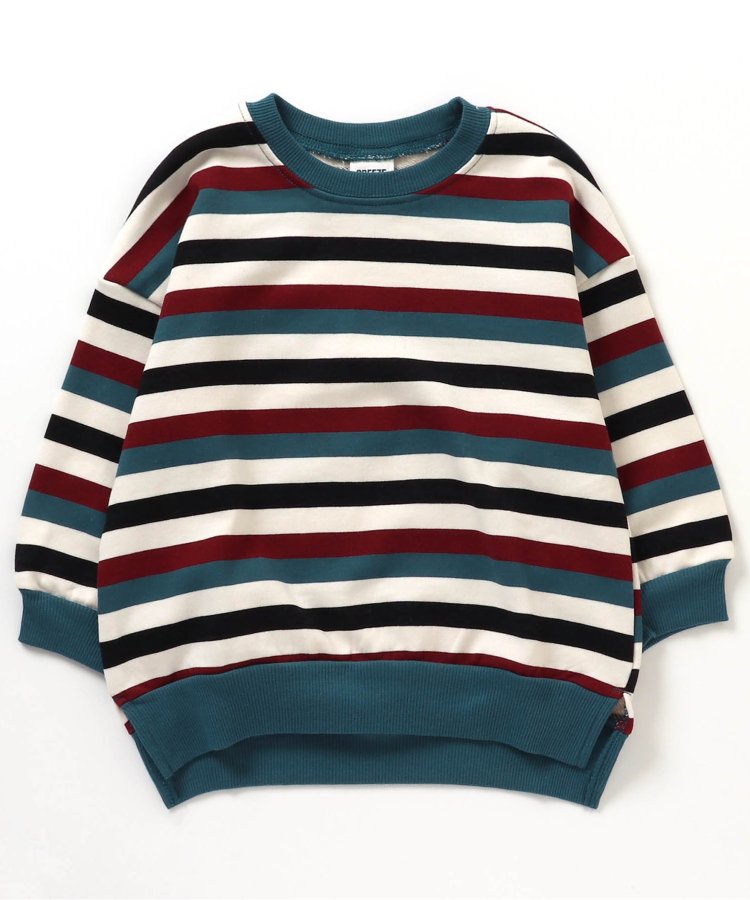 【連衣裙】多色條紋運動衫