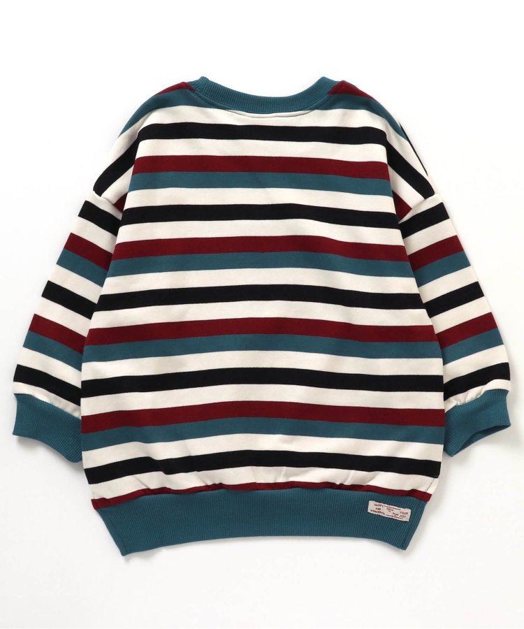 【連衣裙】多色條紋運動衫