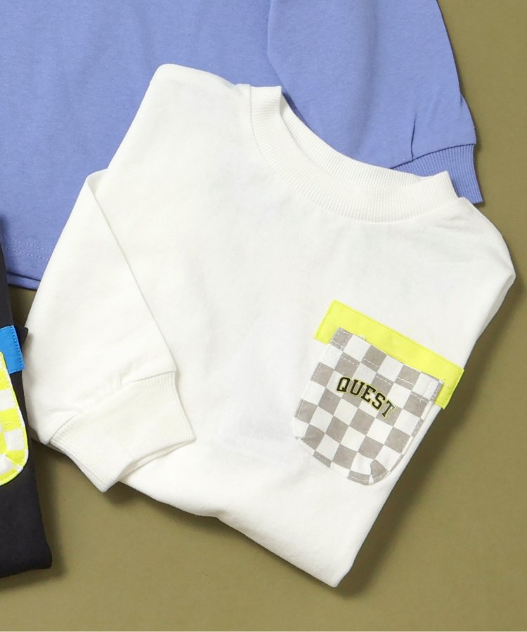 格紋口袋印花T恤