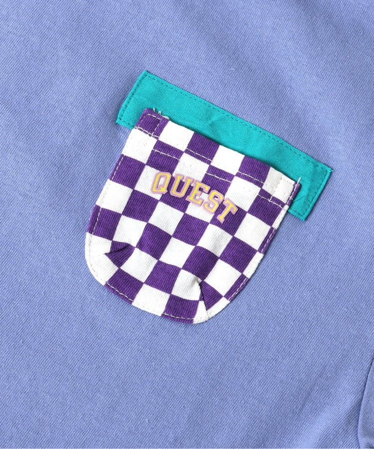 格紋口袋印花T恤