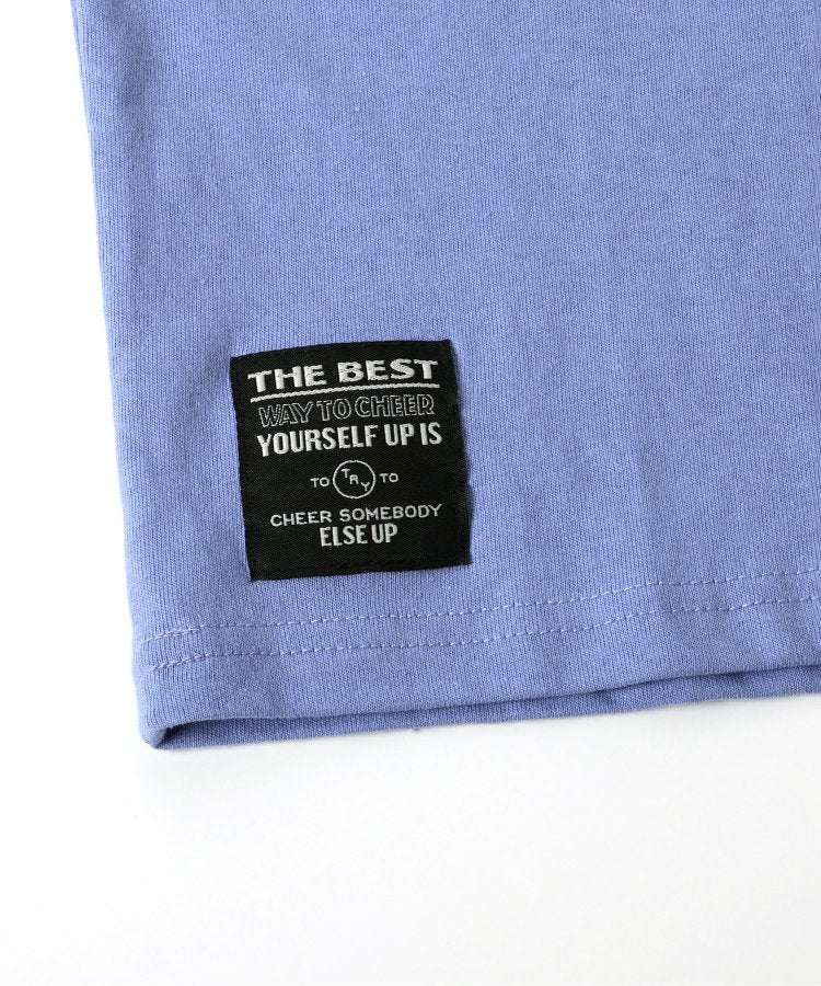 格紋口袋印花T恤