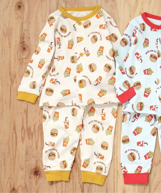 垃圾食品圖案睡衣