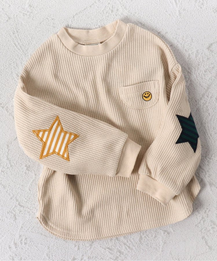 【連衣裙】星星圖案蜂窩紋長袖T恤