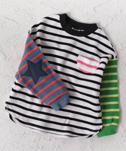 【連衣裙】星星圖案蜂窩紋長袖T恤