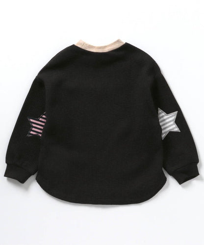 【連衣裙】星星圖案蜂窩紋長袖T恤