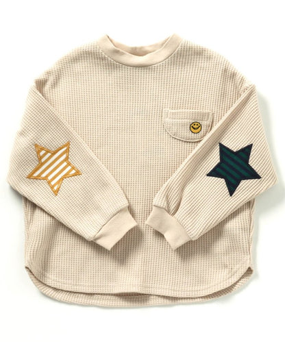 【連衣裙】星星圖案蜂窩紋長袖T恤