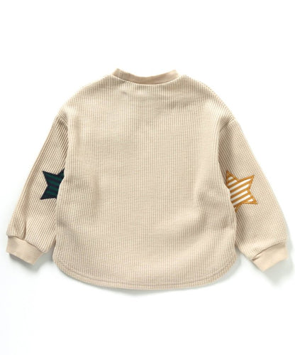 【連衣裙】星星圖案蜂窩紋長袖T恤