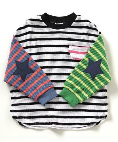 【連衣裙】星星圖案蜂窩紋長袖T恤