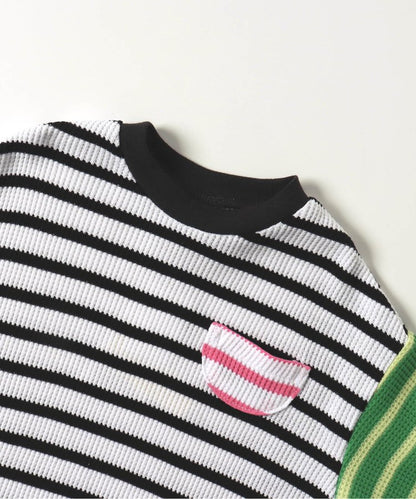 【連衣裙】星星圖案蜂窩紋長袖T恤