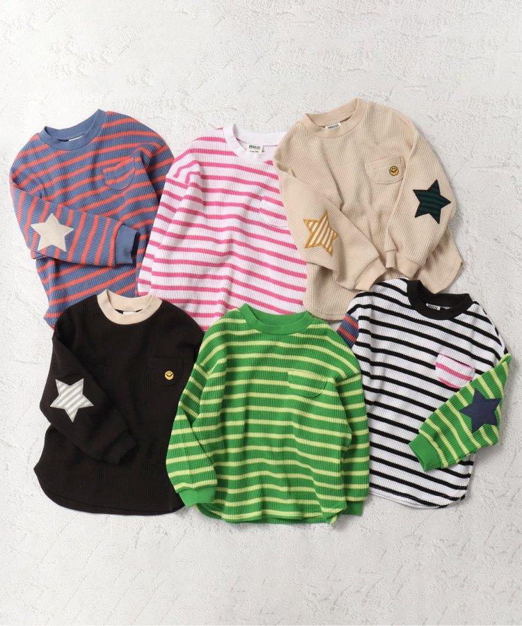 【連衣裙】星星圖案蜂窩紋長袖T恤