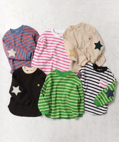 【連衣裙】星星圖案蜂窩紋長袖T恤