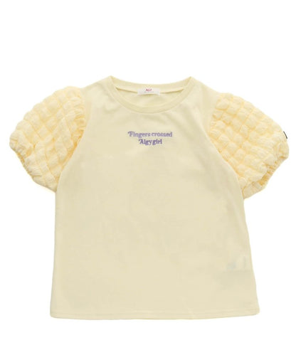 泡泡袖漸變短袖T-shirt