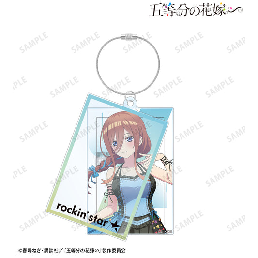 《五等分的新娘》∽_rockin’star合作 描繪版 中野三玖 搖滾偶像ver. 2連線大亞克力鑰匙扣