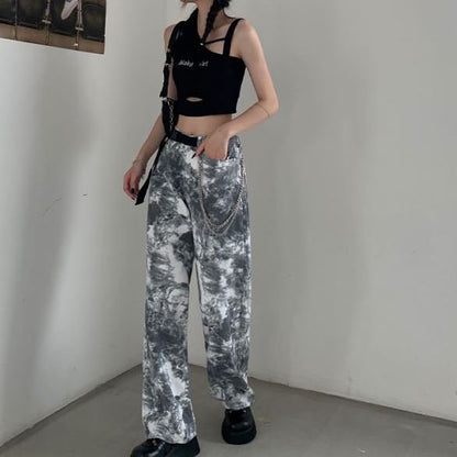 嬰兒女孩不對稱針織吊帶背心 黑色［特價］ (CT6676-2)