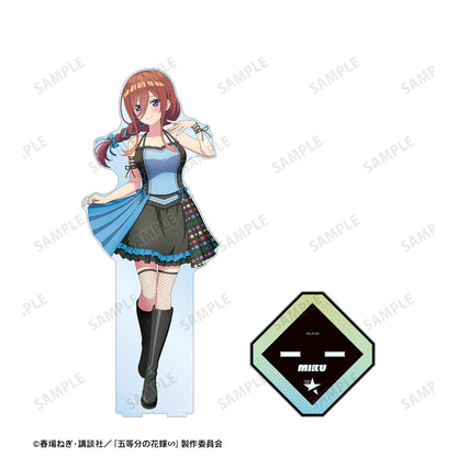《五等分的新娘》∽_rockin’star合作 描繪中 中野三玖 搖滾偶像版 特大亞克力支架