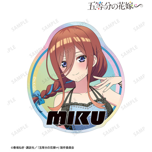 《五等分的新娘》∽_rockin’star合作 描繪版 中野三玖 搖滾偶像版 極光貼紙