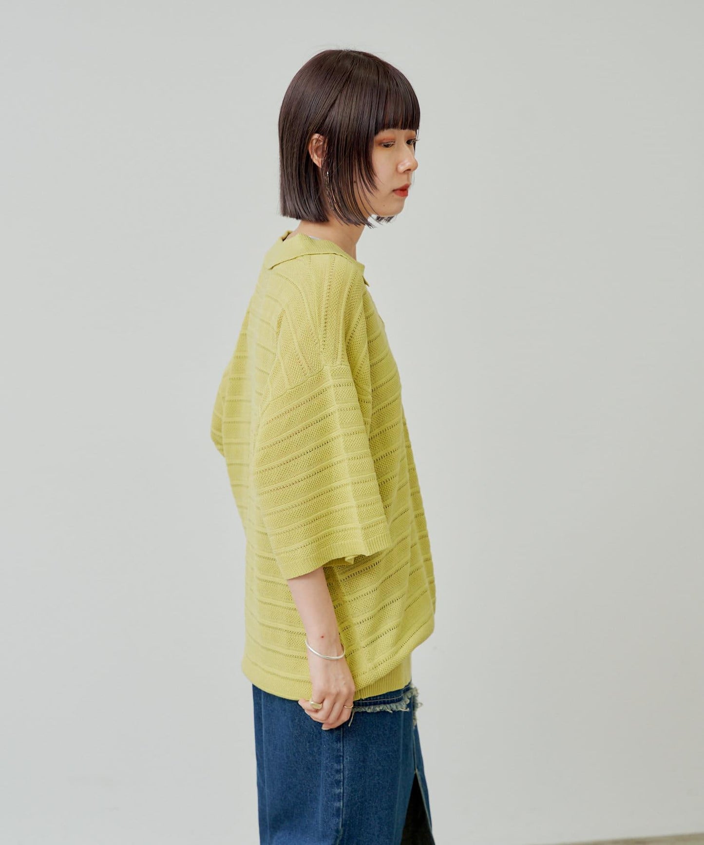 【Kastane】【WHIMSIC】V領提花針織套頭衫