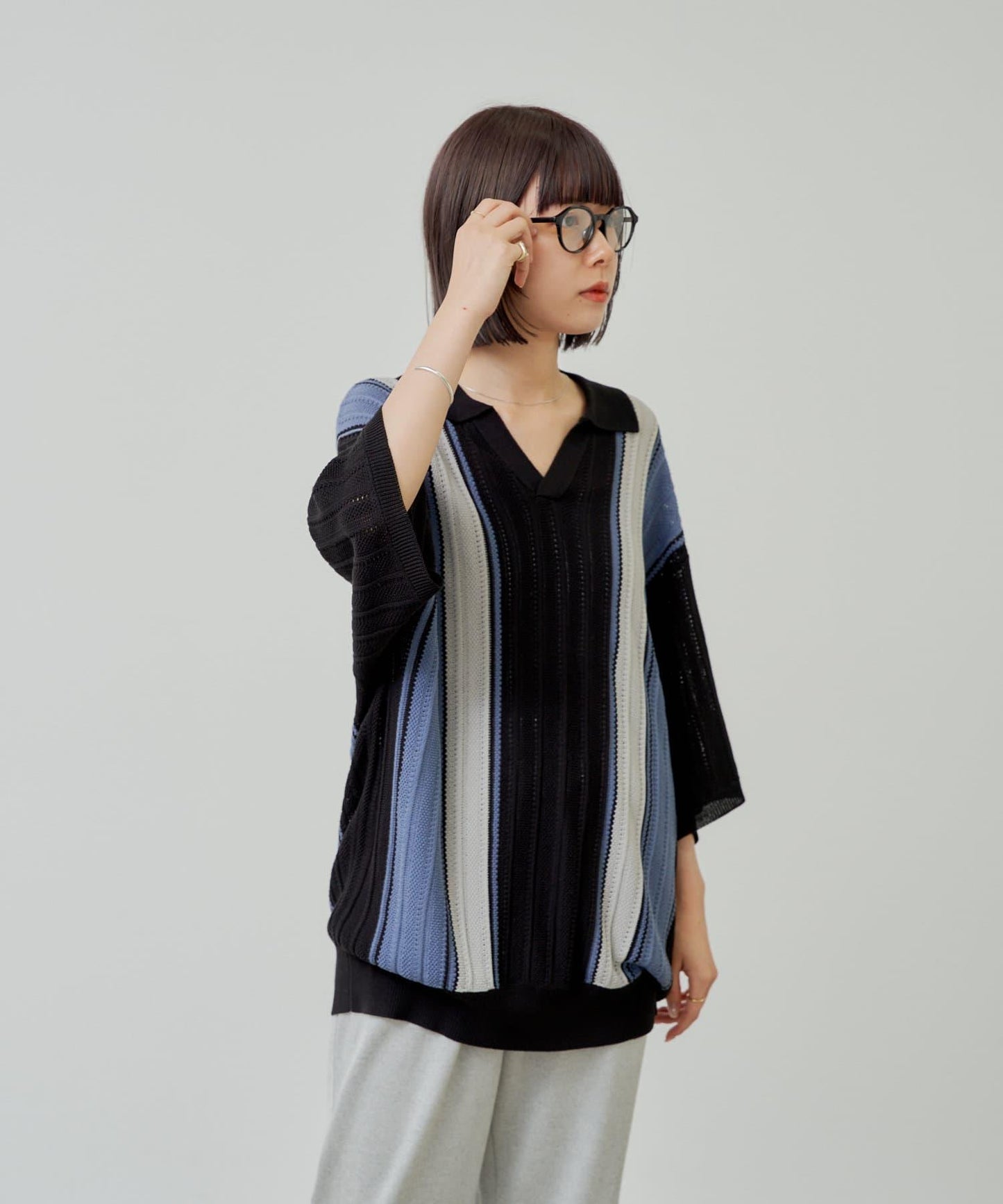 【Kastane】【WHIMSIC】V領提花針織套頭衫