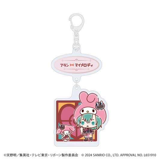 《家庭教師HITMAN REBORN!》×SANRIO CHARACTERS_連結亞克力鑰匙扣10/弗蘭×《美樂蒂》(迷你角色插圖)