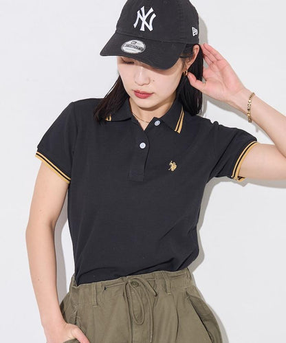 聯名 線條設計一點刺繡Polo衫