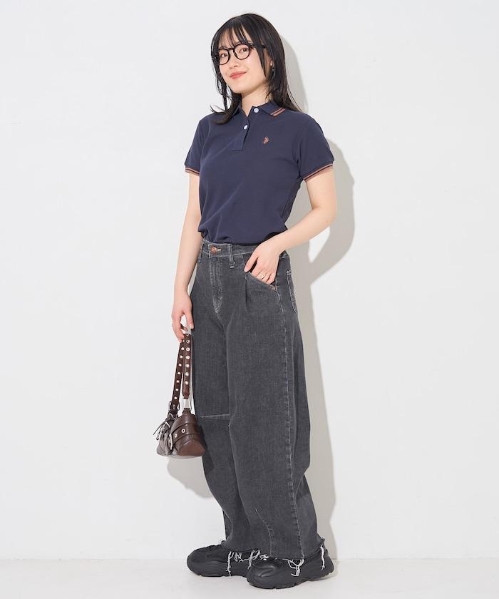 聯名 線條設計一點刺繡Polo衫