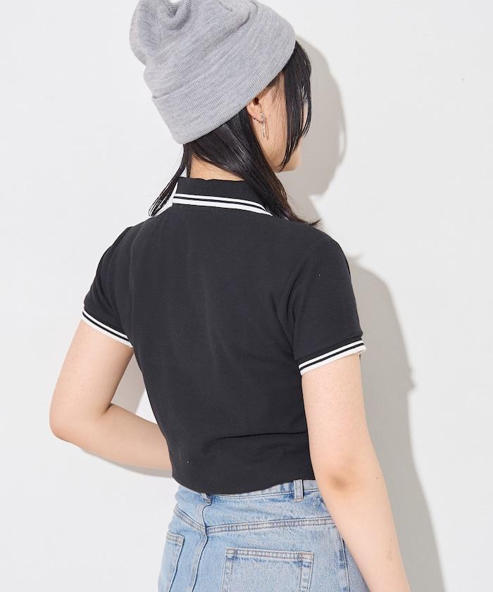 聯名 線條設計一點刺繡Polo衫